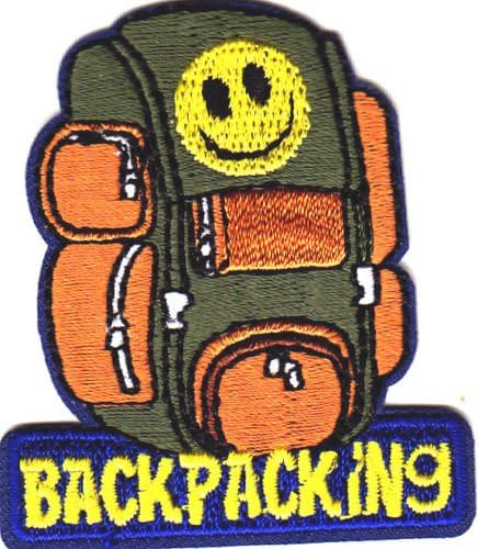 DKAORU BACKPACKING"- SPORTS - HIKER - OUTDOORS - CAMPING - IRON ON EMBROIDERED PATCH