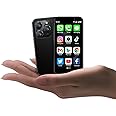 soyes Mini Phone World's Smallest 3.0" HD Touch Screen Mini Smartphone Unlocked Android Compact Mobile Phone for Kids & Students Cell Phone wih Quad-Core Dual SIM Face ID 2GB+16GB Black