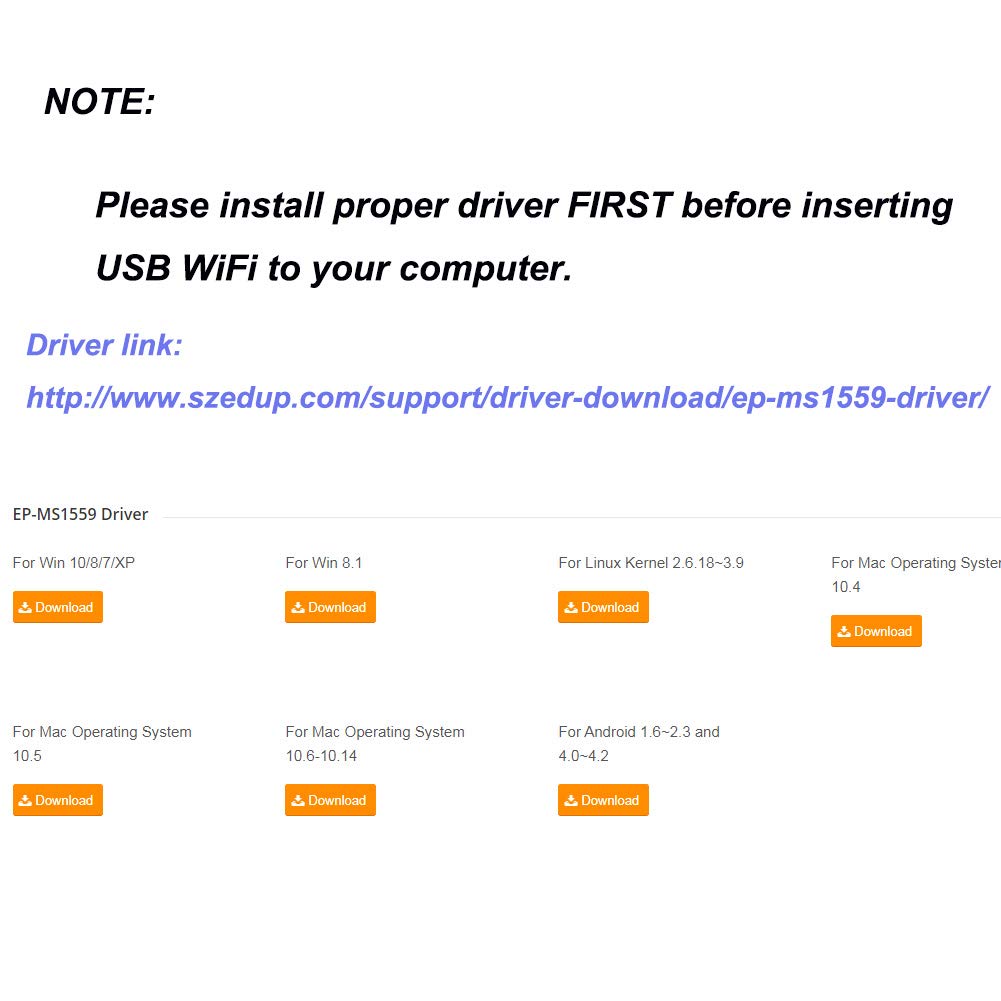 Wireless USB Wifi Adapter 300mbps Wireless N 2.4 Ghz for PC, Desktop, Laptop, Support Windows 10,Windows 8/8.1, Windows 7, Win XP/ Vista, Mac OS 10.4-10.14