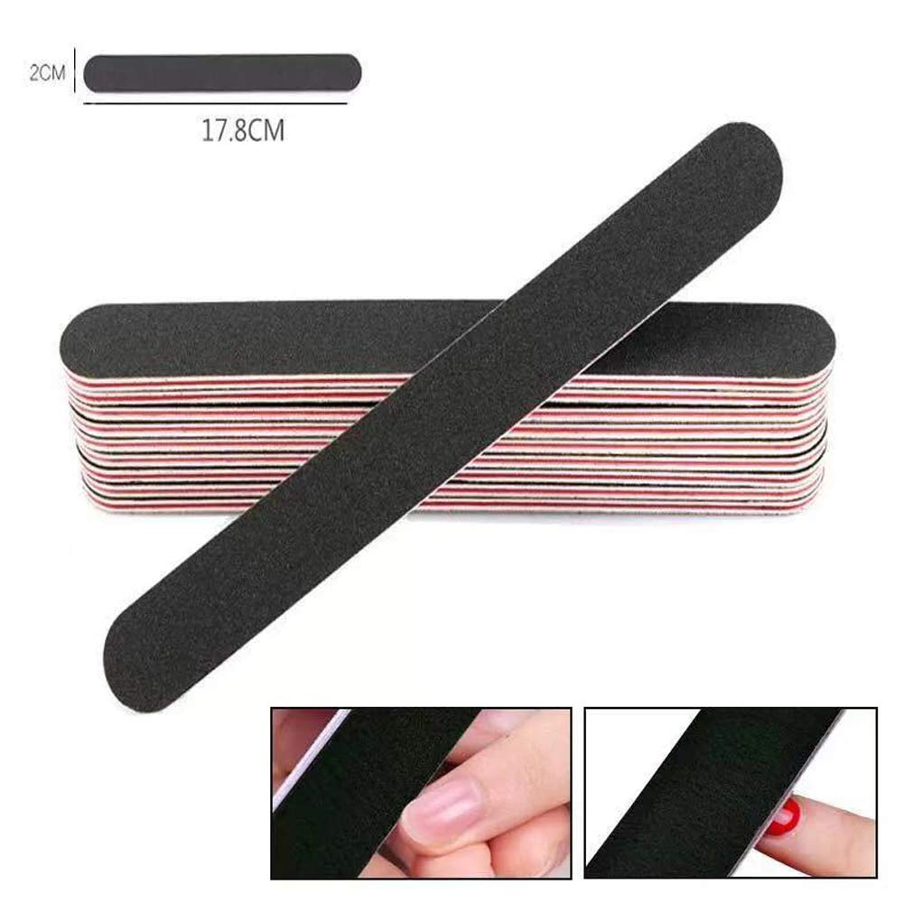 10PCS Professional Nail File Set, Nail Files & Buffers, Double Sided Emery Board (100/180 Grit) - Nail Buffering Files for Home and Salon Use, Professional Nail Files for Acrylic False Nails : Beauty