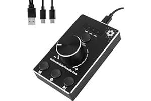 GDDGHS Volume Knob, Usb Volume Control Knob for pc, Multimedia Controller Knob with One-Click Mute Function and 3 Volume Control Modes Fits for Win&Mac