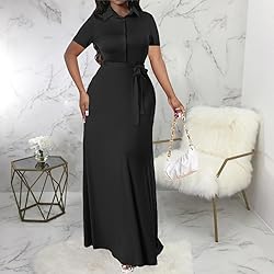 MsavigVice Maxi Dresses for Women Short Sleeve