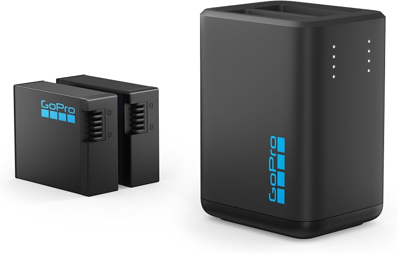 Caricabatterie doppio GoPro + 2 batterie ricaricabili Enduro (HERO13 Black) - Accessorio ufficiale GoPro