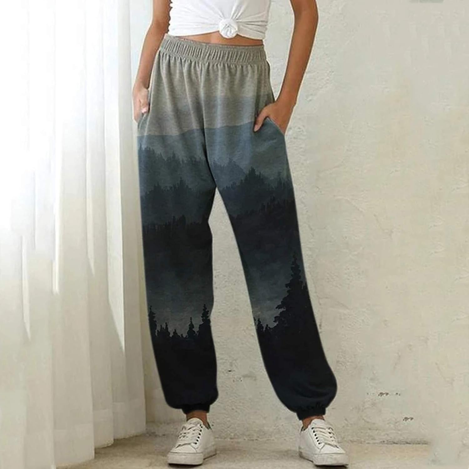 track pants high waisted