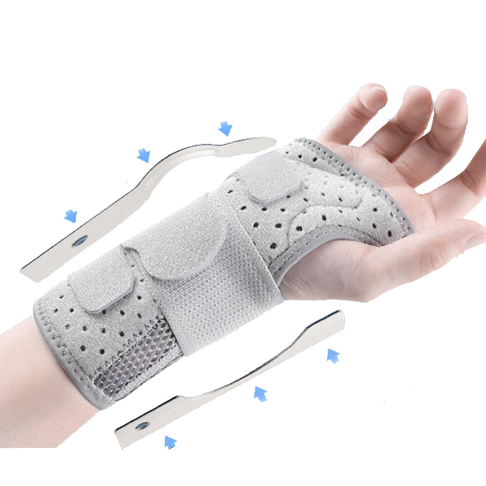 SONGQEE Upgraded Wrist Splint Breathable Wrist Support Brace for Right Left Hand Support Wrist Guards Strap Stabilizer for Pain Relief Carpal Tunnel Arthritis Tendonitis, Wrist Sprains/Fractive
