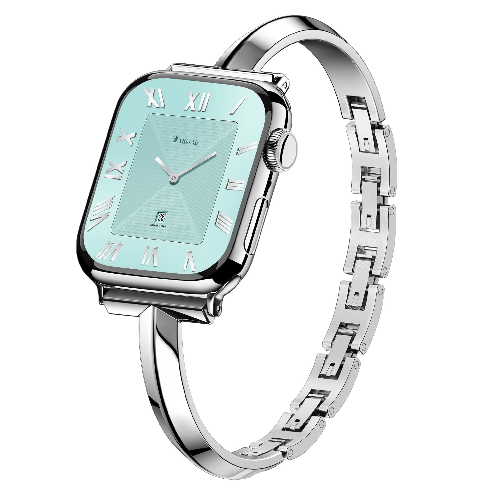 Photo 1 of Missair Thin Band Compatible with Apple Watch 38mm 40mm 41mm 42mm 44mm 45mm 46mm 49mm for Women, Slim Bracelet Designer Dressy Stainless Steel Metal Strap for iWatch Series 10 9 8 7 6 5 4 3 SE Ultra