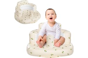 Momsnug Inflatable Baby Seat for Babies 3 Months and Up, Inflatable Baby Chair, Baby Floor Seats for Sitting Up, Baby Seats for Infants, Blow Up Baby Chair with Built in Air Pump