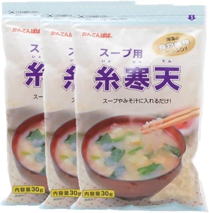 Amazon かんてんぱぱ スープ用糸寒天３０ｇｘ３袋セット かんてんパパ スープ 通販