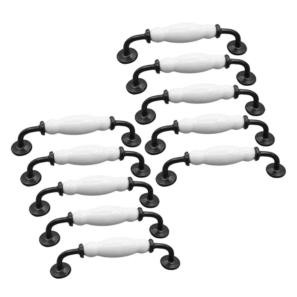 Ebeta 10 x Arc Handles Door Knobs Drawer Handles Cabinet Handles Furniture Handle (Drilling Distance 128 mm)
