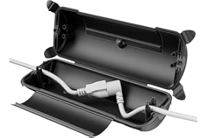 RESTMO Outdoor Waterproof Connection Box, Weatherproof Electrical Extension Cord Cover, Safe Sealed Cover to Protect Extension Cables, Strip Light, Power Tool, Timers, Holiday Decorations, Black
