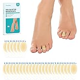 Promifun Blister Bandages Blister Pads - 28 ct Blister Cushions - Water Resistant Hydrocolloid Bandage for Foot, Toe, Heel - Gel Blister Bandages for Prevention & Recovery, Toe Pack