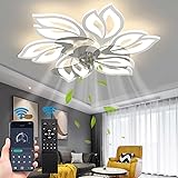 BESKETIE 25.6" Bladeless Ceiling Fan with Lights