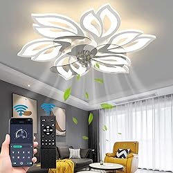 BESKETIE 25.6" Bladeless Ceiling Fan with Lights