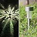 BASEIN Solar Powered Lights Outdoor, Landscape/Pathway Lights Stainless Steel Waterproof Solar Lights for Patio, Lawn, Yard, Walkway - 10 Pack