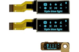 elecsung 2PCS OLED LCD Display Module, 0.91" 4 Wire SPI Serial OLED Screen Driver,128x32 3.3V ~ 4.2V for Ledger Nano S (12Pin Blue Light, 2pcs)