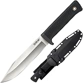 Cold Steel SRK Compact 5" SK-5 Clip Point Razor-Sharp Blade 4.5" Durable Kray-Ex Handle Tactical Fixed Blade Knife w/Secure-Ex Sheath