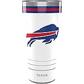 Tervis Traveler NFL Buffalo Bills - Arctic Triple Insulated Tumbler Travel Cup Keeps Drinks Cold & Hot, 30oz, Stainless Steel