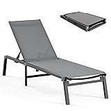 Aluminum Chaise Lounge Ourdoor - Foldable