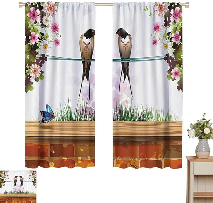 Hengshu Nature Cortinas insonorizadas para recámara, valle exquisito