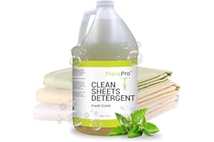 TheraPro Natural Liquid Laundry Detergent for Massage Sheets & Spa Linens - 1 Gallon - Professional Grade Biodegradable Laundry Detergent Removes Tough Stains Left by Oil & Creams - Fresh Clean Scent