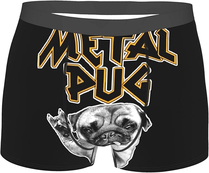 Heavy Metal Music Pug Mens MicroStretch Boxer Briefs No Rideup