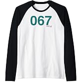 Squid Game Player 067 Costume Raglan Baseball Tee
