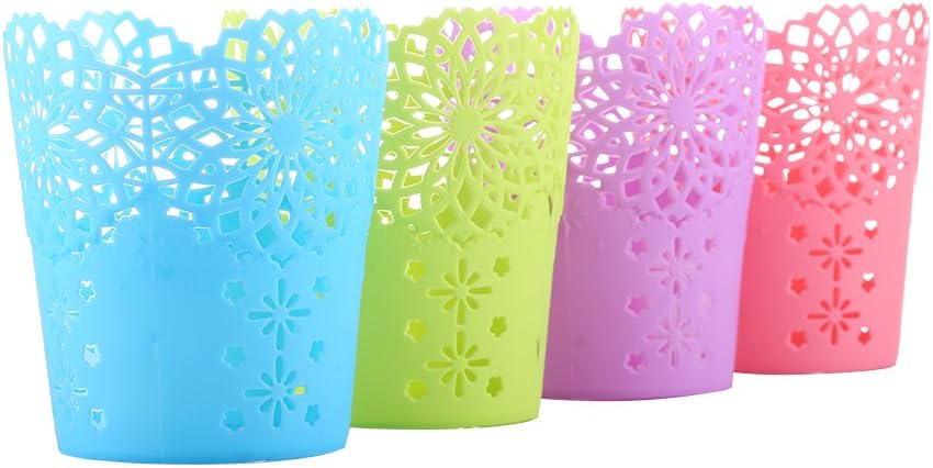 Pen Pencil Holder Cup,Colorful Office Desktop Storage Organizer Pen Pencil Holder Basket, Pack of 4