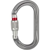 Petzl OK Carabiner - Oval Carabiner for Use with Pulleys and Ascenders for Climbing and Glacier Travel - Screw-Lock
