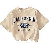 RoseSeek Girl's Graphic Print Tee Shirt Round Neck Short Sleeve T Shirts Summer Cute Trendy Tops