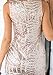 LookbookStore Women's Deep V Sleeveless Sequin Bodycon Party Club Mini Dress