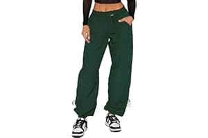 DISCIPBUSH Cargo Pants Women Baggy - Parachute Pants for Women, Rave Pants Y2K Pants, Festival Outfits for Women