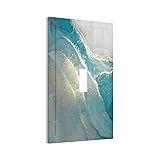 Modern Abstract Turquoise Blue Teal Marble 1 Gang