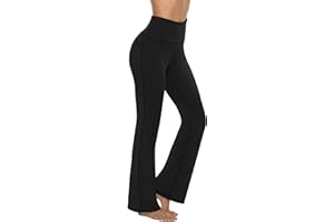 AFITNE Women's Yoga Pants Bootcut Workout Leggings Flare Casual Lounge Pants with Pockets High Waist and Tummy Control