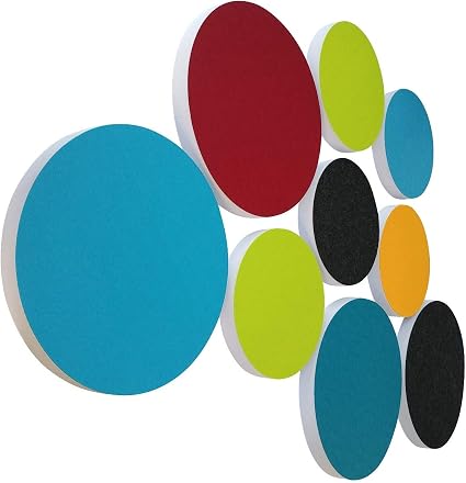 Basotect G+ Schallabsorber Kreis - 55cm Akustikelement Granitgrau