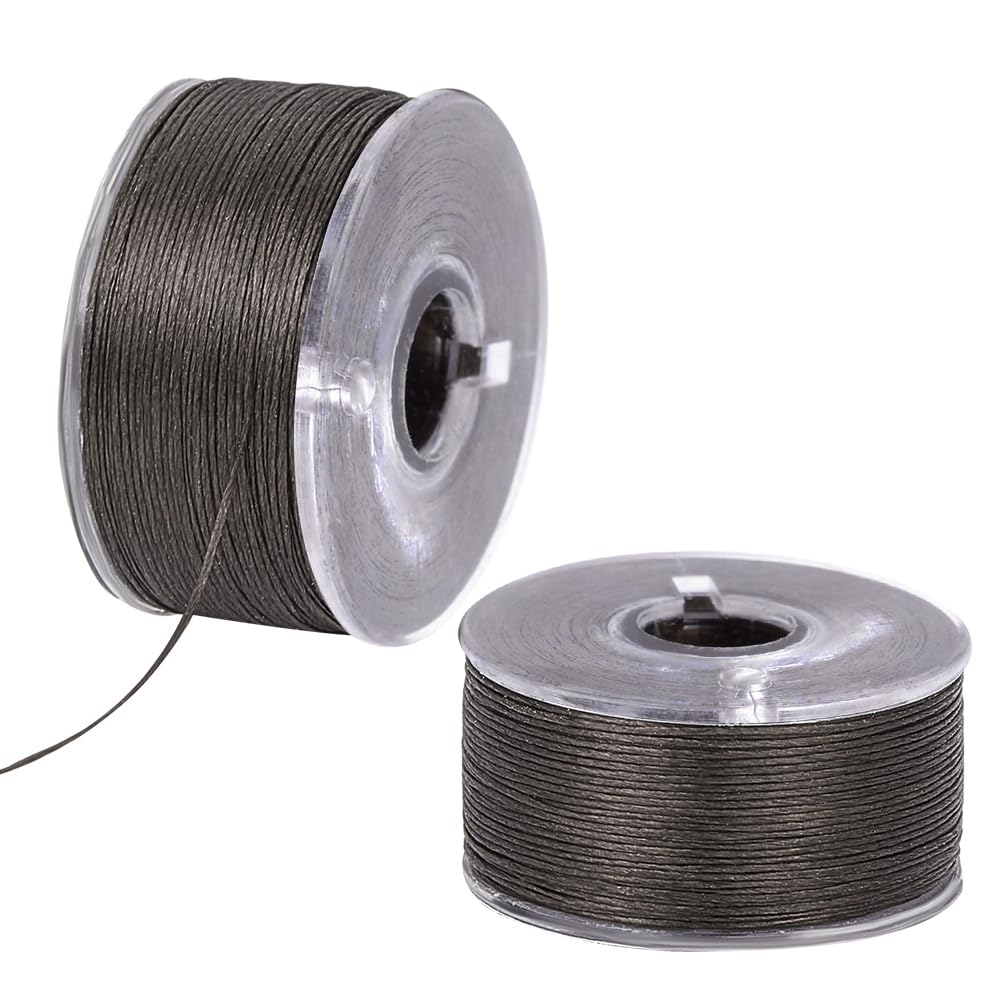 SUNNYCLUE 1 Box 2 Rolls 100 Yards Beading Cord Strong 0.1mm Beading Thread Brown Seed Bead Thread Invisible Sewing Thread Nylon Braided Thread String Thin Beading String for jewellery Making DIY Craft