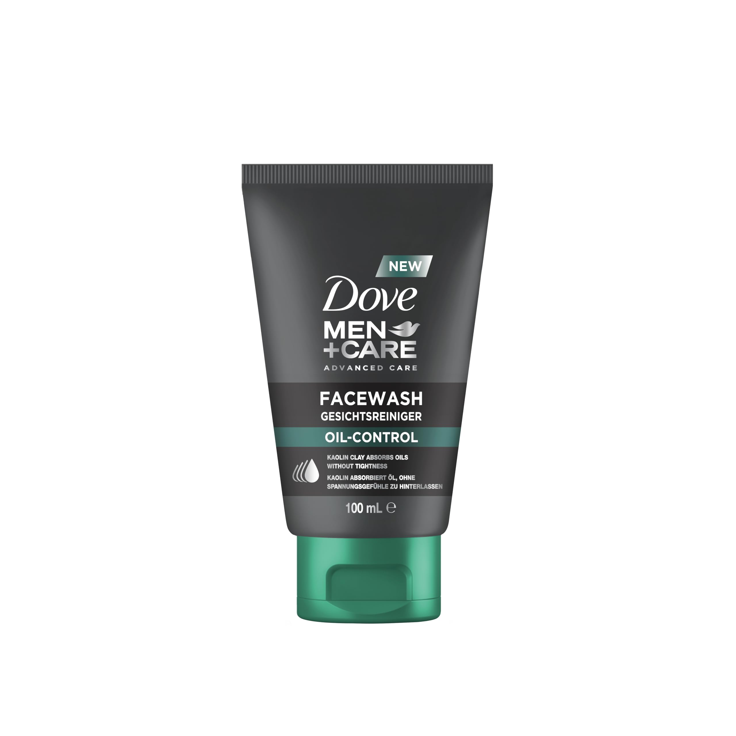 DOVE MEN + CARE Facial Cleanser Oil Control – Protects, Reduces Skin Shine & Minimises Pores Without Greasing, 1 x 100 ml