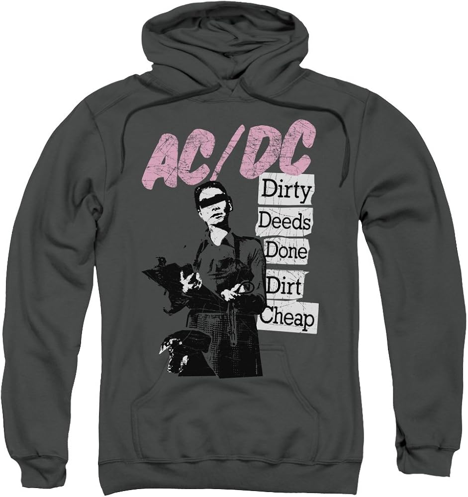 Amazon Com A E Designs Ac Dc Hoodie Dirty Deeds Done Dirt Cheep Hoody Clothing