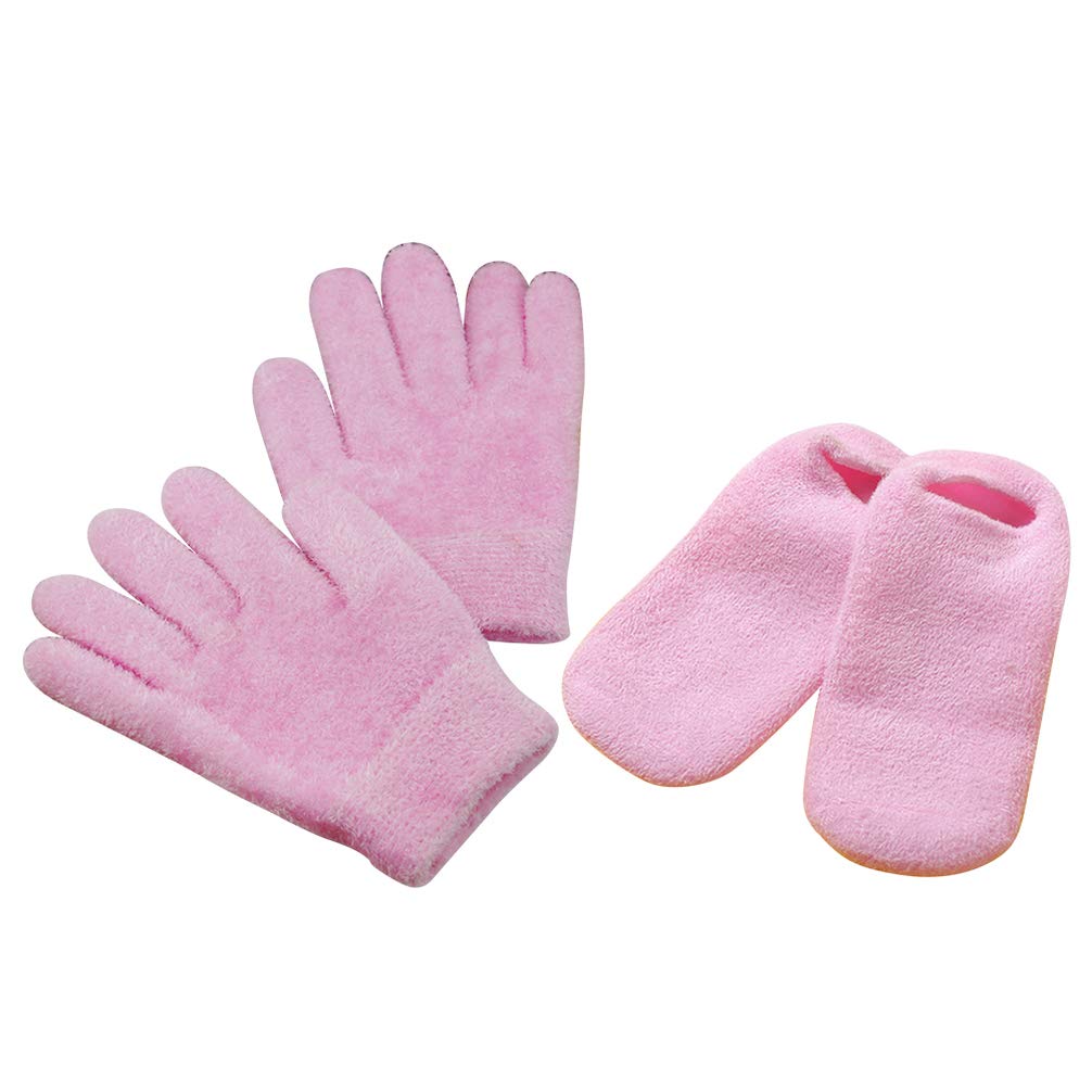 Lurrose Skin Softening Exfoliating Gloves Foot Softening Gel Socks Essential Oil Gloves Spa Socks