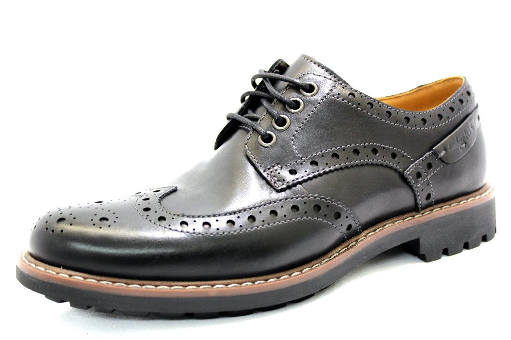 Clarks Montacute Wing, Men’s Casual, Black (Black Leather), 9.5 UK (44 EU)