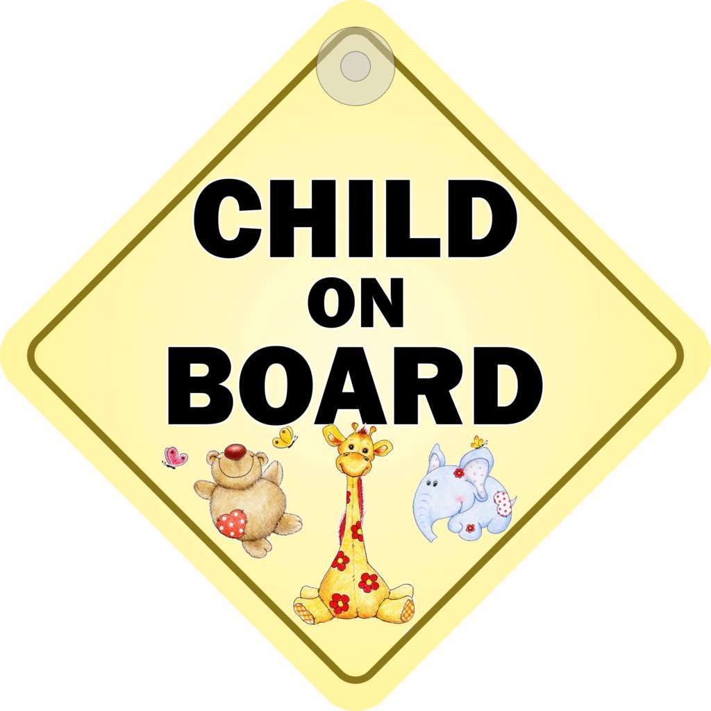Child On Board Diamond Hanging Car Window Sign