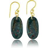 NJCRAFT Natural Dangle Earrings, Gemstone Jewelry, Gold Hook, Handcrafted Gift for Her, 25-30 Carat