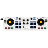 Hercules DJControl Mix &ndash; Bluetooth Wireless DJ Controller for Smartphones (iOS and Android) &ndash; dJay app &ndash; 2 Decks, White