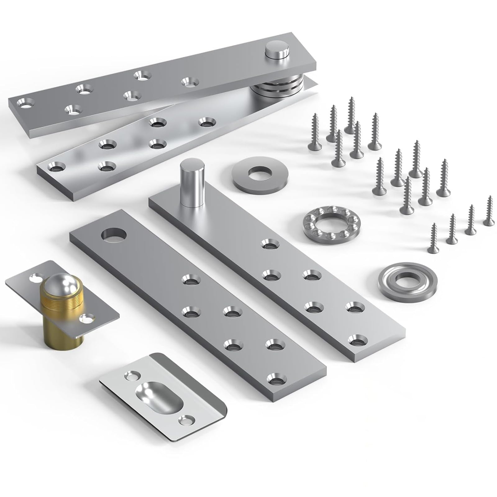 Elves Hidden Door Hinges, Stainless Steel, 360 Degree Rotation Pivot Hinge for Bookcase and Interior/Secret Doors