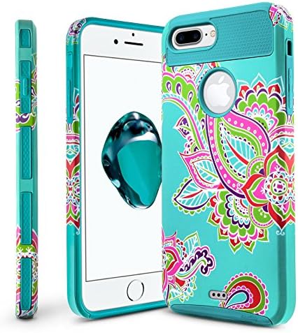 Iphone 7 Plus Case,AnnBay Anti-Scratches Drop Protection Soft TPU Armor Slim Shock Resistant PC Flexible Durable Bumper Cover Protective Case for Apple iPhone 7 Plus (Totem Blue)