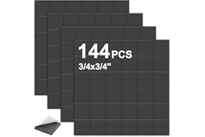 OKXIRI 144 Pcs Square Magnets with Adhesive Backing, 0.8" x0.8" Pre-Cut Size Magnets for Crafts, Sticky Adhesive Magnet, Peel and Stick Flexible Magnet Stickers for DIY, Whiteboard