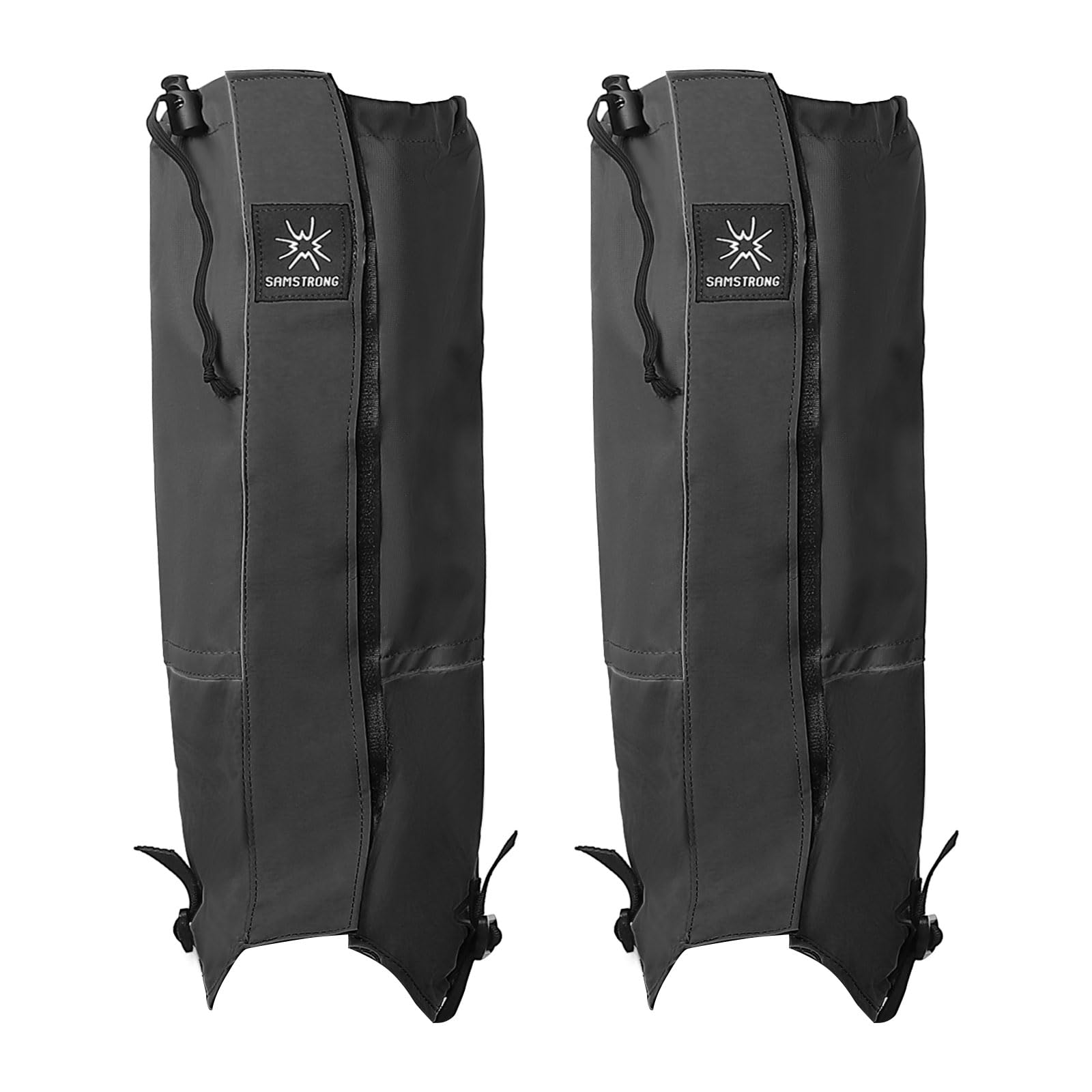 PATIKIL Leg Gaiters, Nylon Waterproof Shoe Covers Hiking Gaiters Snow Boot Gaiter, Black, M