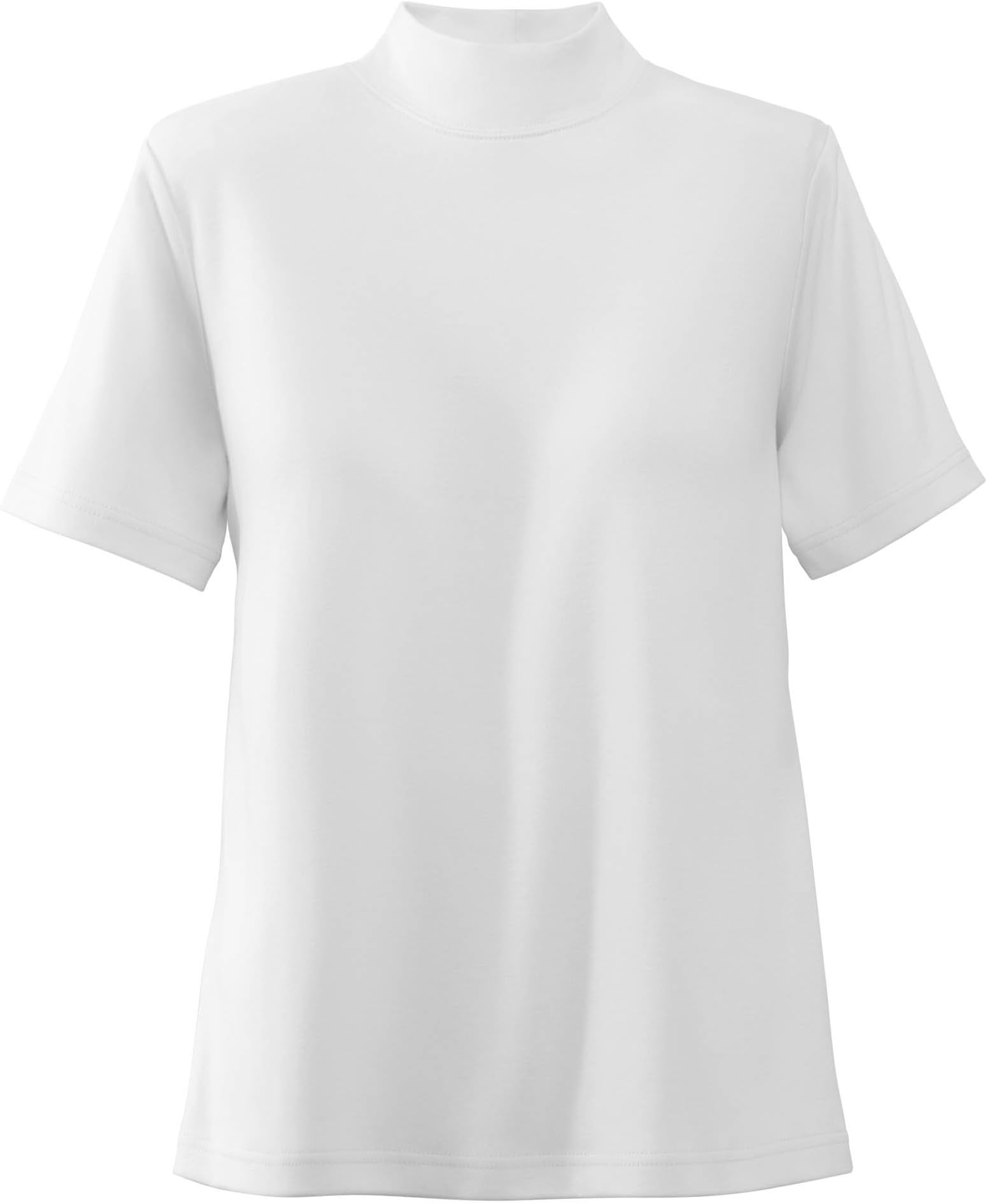 Short Sleeve Mock Turtleneck Top, Exclusive Comfort Knit, UPF 50+ Fabric, Classic Comfortable Style