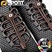 RJ-Sport Elastic No Tie Shoelaces - Quick to Install No Tie Shoelaces for Adult (Number 022 - Brown with Pattern)
