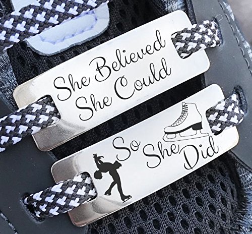Figure Skating Gifts, Figure Skate Charm, Figure Skater Gift, Ice Skate Gift, Ice Skating Gift, Ice Skate Lace Charms, Shoe Lace Tags