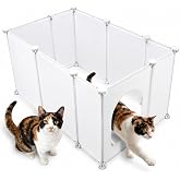FHTONGE Extra Large Cat Litter Box Enclosure with Door, Protect Wall Floor | Cat Litter Pan Splash Guard Barrier, Universal Kitten Toilet Box Cover Hideaway Divider, Pee Shield Privacy Screen Surround